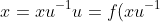 x=xu^{-1}u=f(xu^{-1});